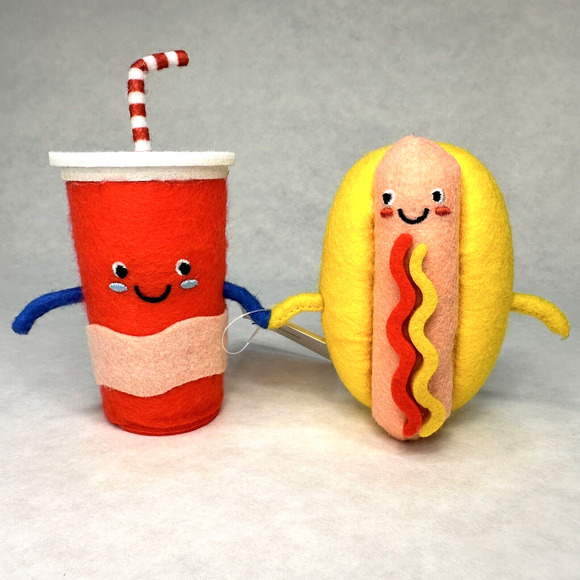 Target Sun Squad Hot Dog and Soda Pop‎ Hand Holders Patriotic Summer NEW TAGS - Picture 1 of 6